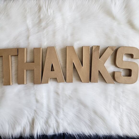 Cardboard Lettering "Thank You" – DIY Craft Letters for Decoration - Picture 3 of 10